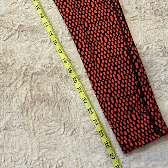 Nike Pro‎ Dri Fit Orange Running Athletic Leggings M Foldover - Picture 8 of 9